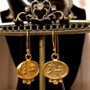 Artisan Sterling Silver gold plated earrings